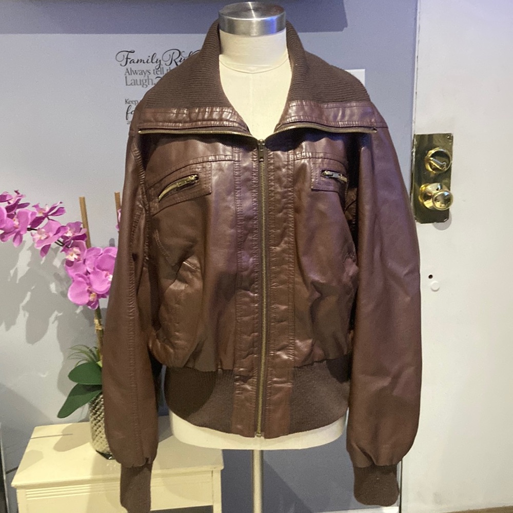 Ladies Ambiance Apparel Coffee Brown Jacket